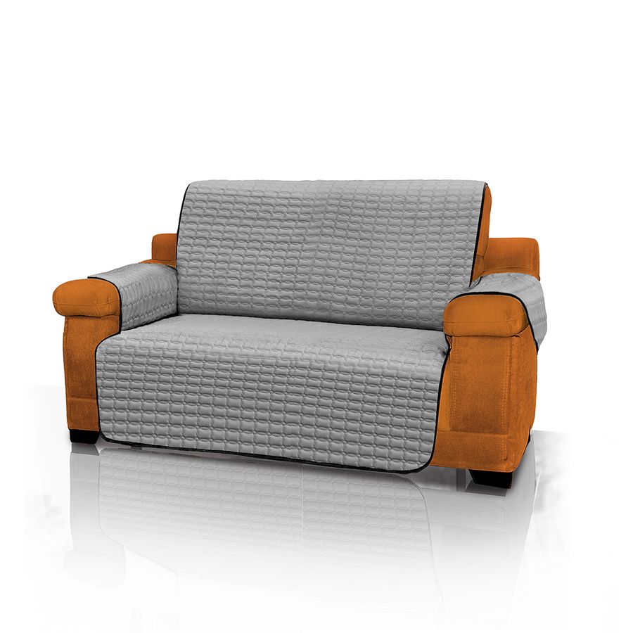 forro protector de sofa y muebles reversible negro 2 puestos energy plus