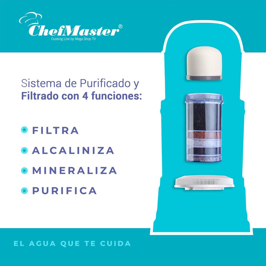 Combo: Purificador de Agua Biowater Chef Master + Kit de 3