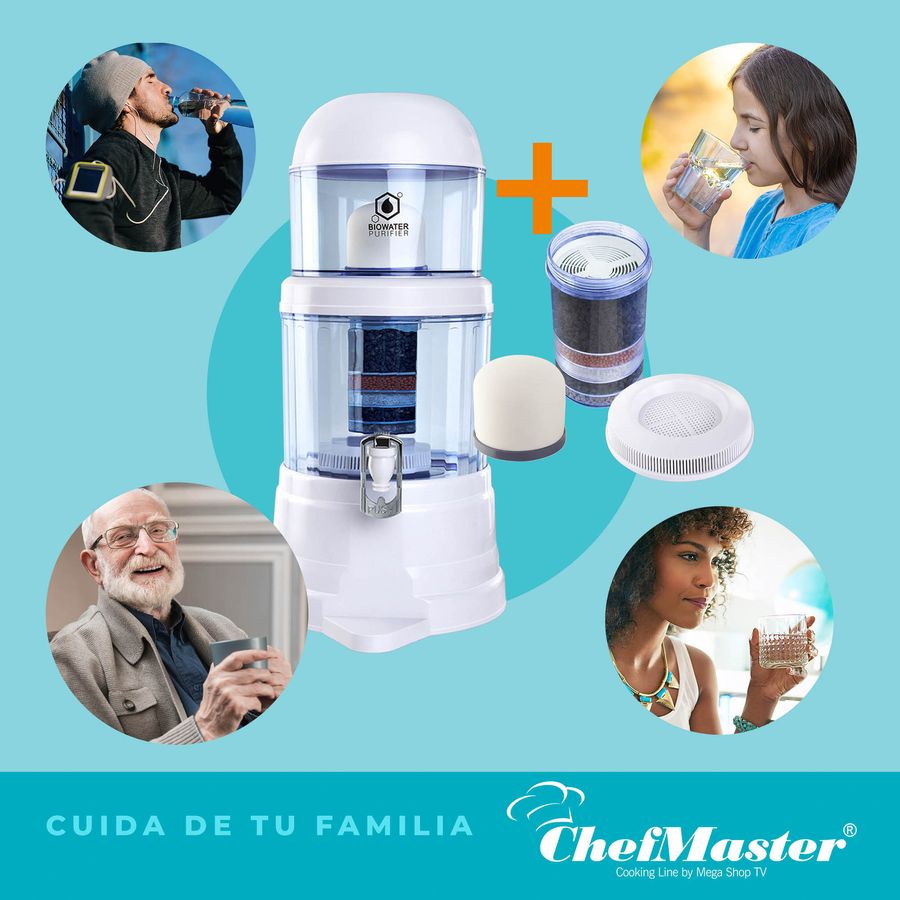Combo: Purificador de Agua Biowater Chef Master + Kit de 3
