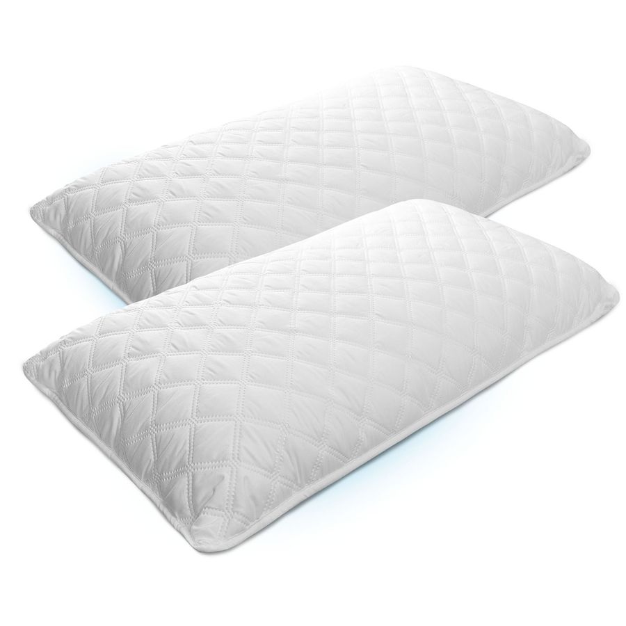 Funda de almohada extra grande extra ancha, 100% algodón de 300 hilos  (paquete de 2 unidades, tamaño Queen, 23 pulgadas de ancho x 34 pulgadas de