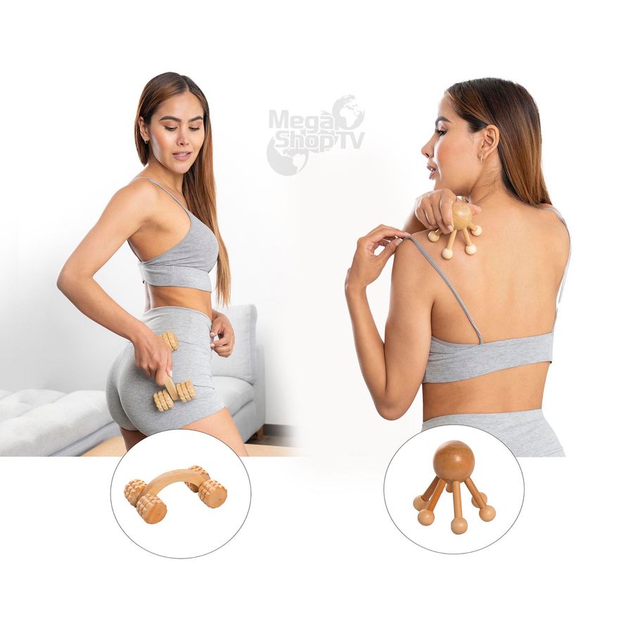 Kit maderoterapia de 7 masajeadores relajantes y reductores MegaShop TV Mega Shop TV Colombia