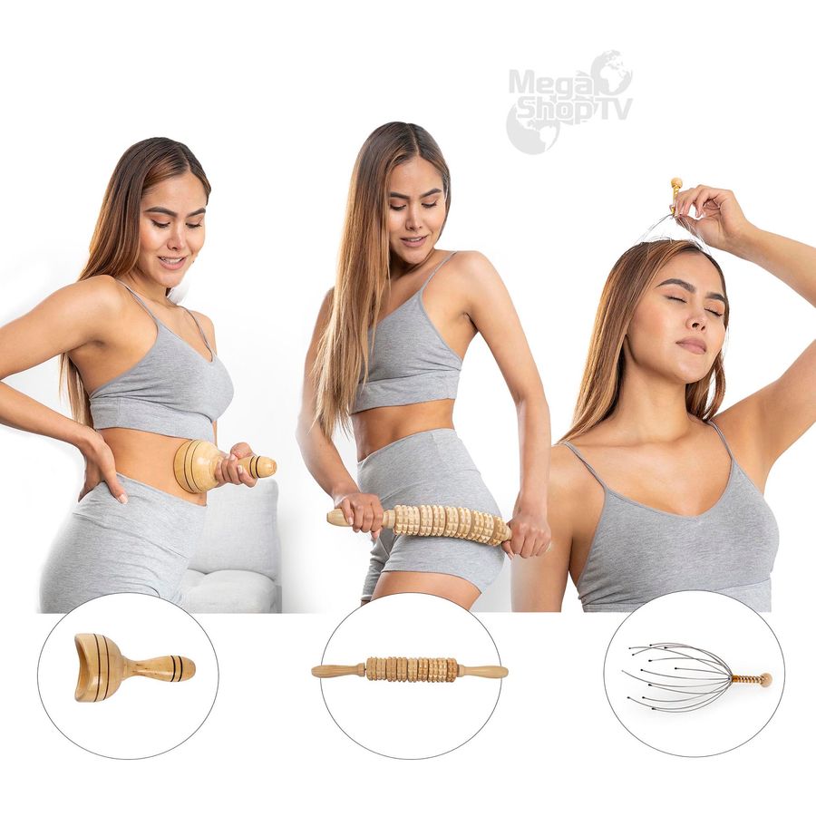 Automasaje reductor de abdomen y cintura con maderoterapia hot sale