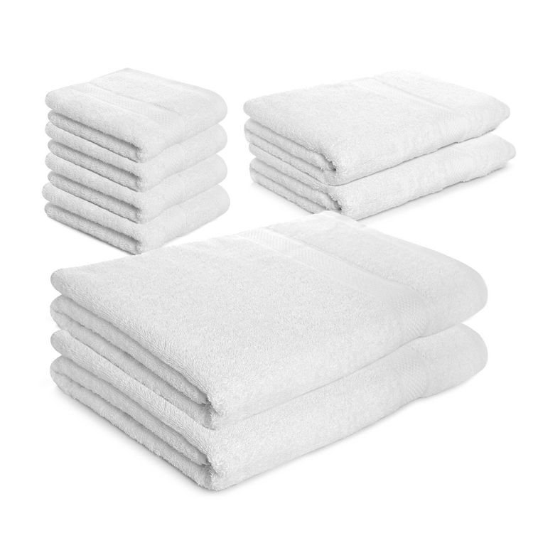 Combo--Set-X8-toallas--2-extragrande-2-cuerpo--4-de-manos-Blanco