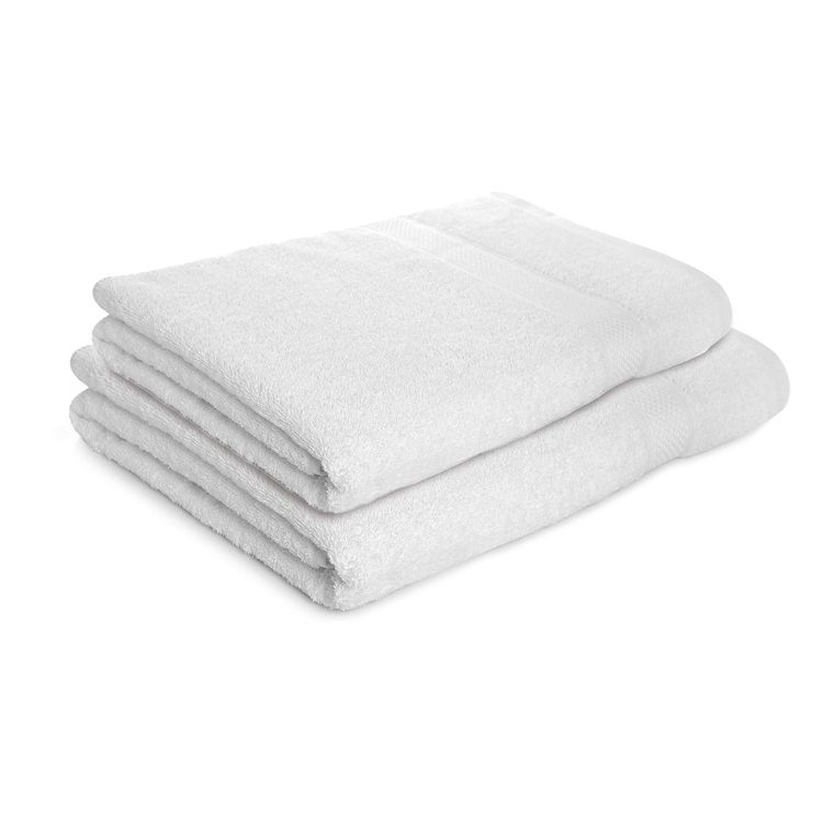 Kit-X2-toallas-de-baño-de-cuerpo-extragrande-100--algodon-Blanco