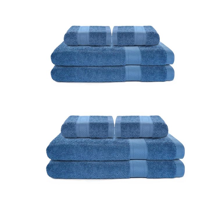 Set-X8-toallas-hoteleras--4-toallas-de-cuerpo--4-de-manos-Azul