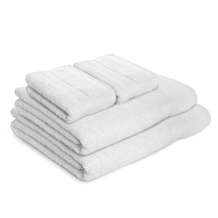 Set-X4-toallas-hoteleras--2-toallas-de-cuerpo--2-de-manos-Blanca