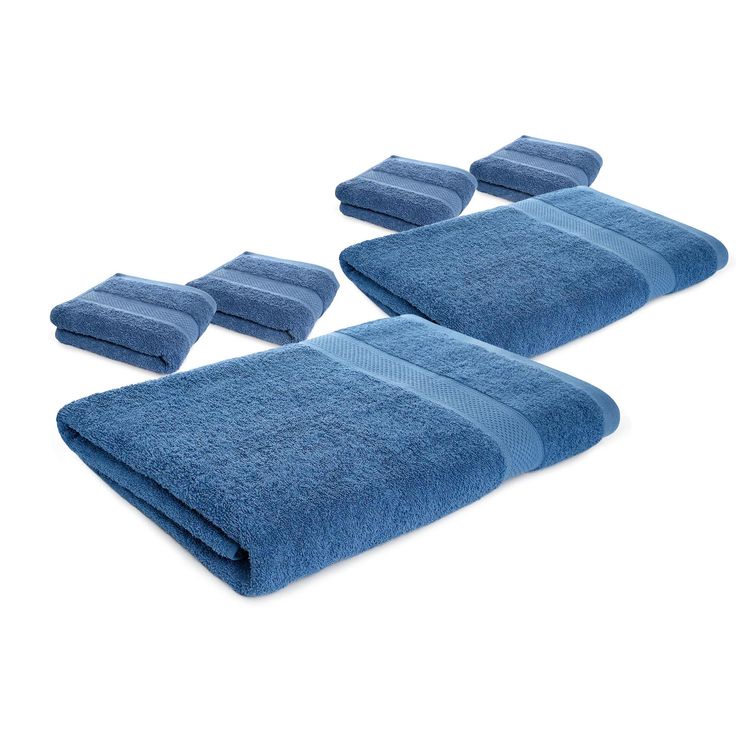 Set Toallas de Baño Soft Algodón 75x132cm Azul x2 piezas Orange - Promart