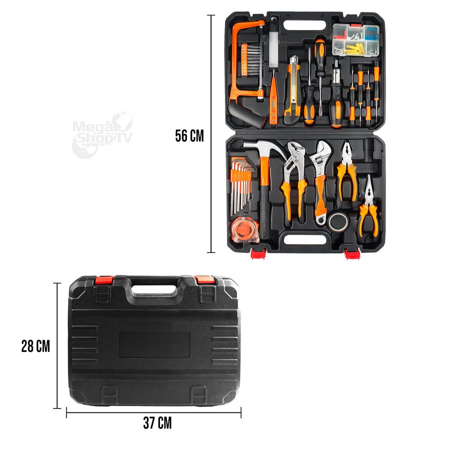 2 Kits de herramientas para el hogar caja de 77 pzas c/u