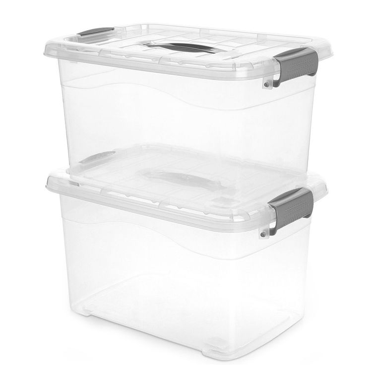 Caja de Plástico con Tapa Kis 29 litros 47 x 31 x 27 cm Transparente