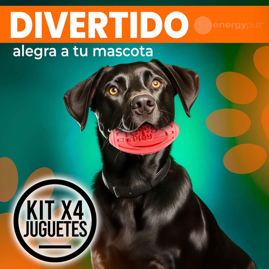 Combo X4 Juguetes para Perros Medianos: Diversión y Salud
